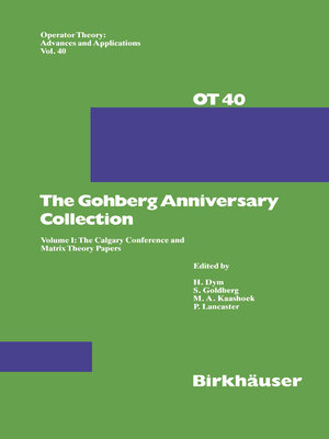 cover image of The Gohberg Anniversary Collection